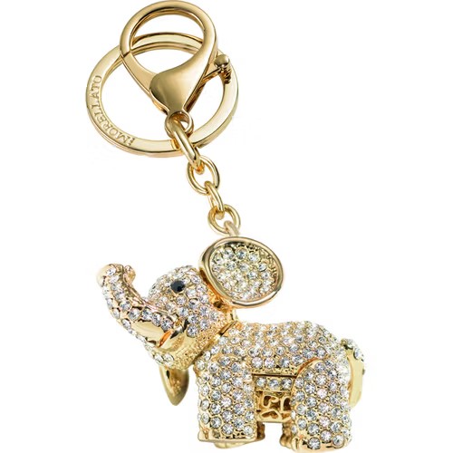SD0375Porte clés morellato Eléphant doré pierre brillant articulé