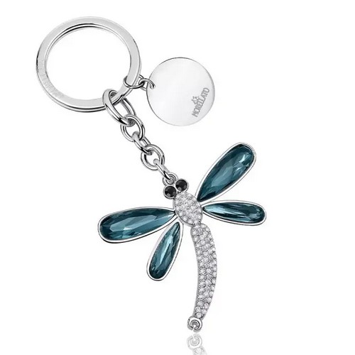 SD0399 Porte clés morellato libellule bleu pierre brillant