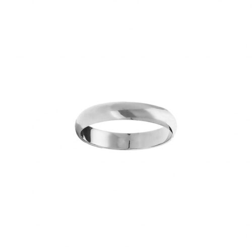 Alliance argent 1/2 Jonc 4mm