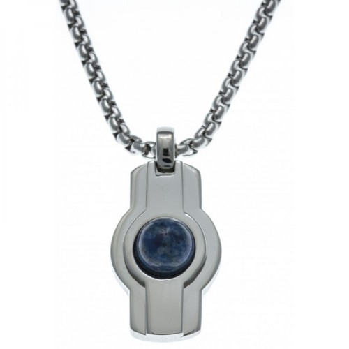 Collier acier Homme Lapis HA 43