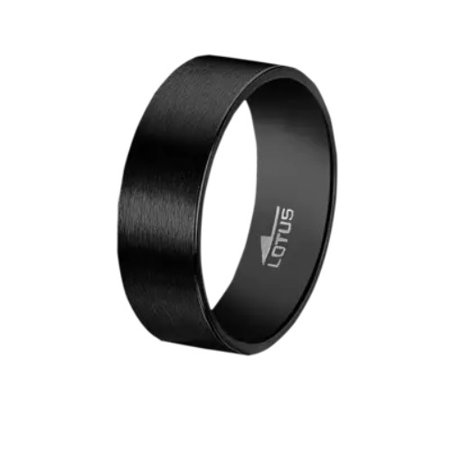 Bague Homme Lotus Acier Ruban Noir LS2397/3