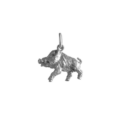 Pendentif argent sanglier chasse passion 3D jolies finition