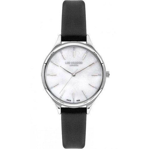 Montre Femme Lee Cooper LC07567.331 argenté bracelet noir. Minimaliste, Chic, moderne. Garantie 2 ans. Livraison gratuite à partir de 100€.