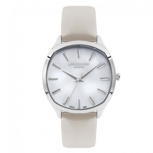 Montre Femme Lee Cooper LC07567.322 cadran carré arrondi bracelet cuir blanc. Minimaliste, Chic, moderne. Livraison gratuite à partir de 100€.
