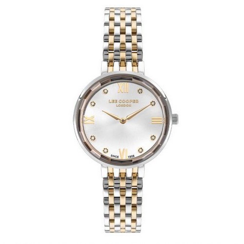 Montre Femme Lee Cooper LC07610.230 bicolore doré bracelet métal. Minimaliste, Chic, moderne. Livraison gratuite à partir de 100€.
