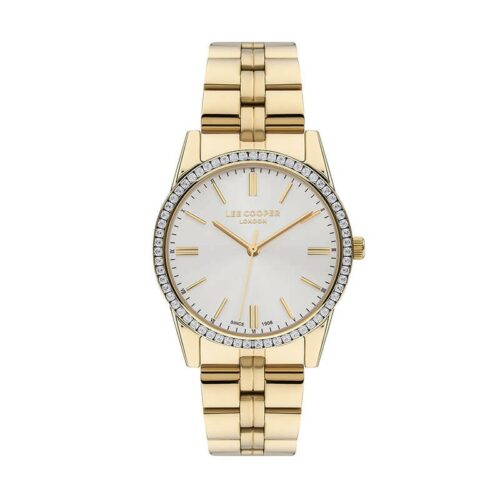 Montre Femme Lee Cooper LC07679.130 cadran strass doré métal. féminine, moderne. Bijouterie PINTO Jussey.