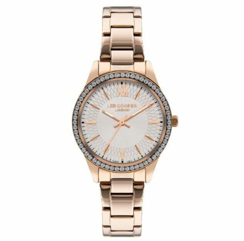 Montre Femme Lee Cooper LC07569.430 cadran strass rosé métal. féminine, moderne. Bijouterie PINTO Jussey.