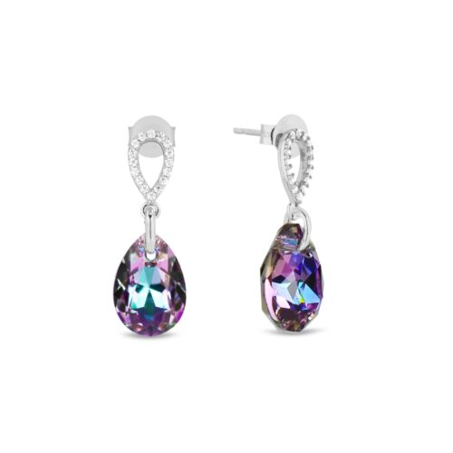 Boucles d'oreille argent Spark Birne violette A0270V