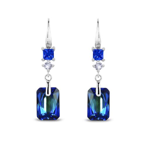 Boucles d'oreille Spark Cristelle bleu A0596BB