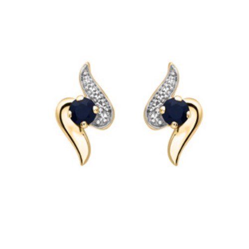Boucles d'oreille Or 9k Saphir C73122