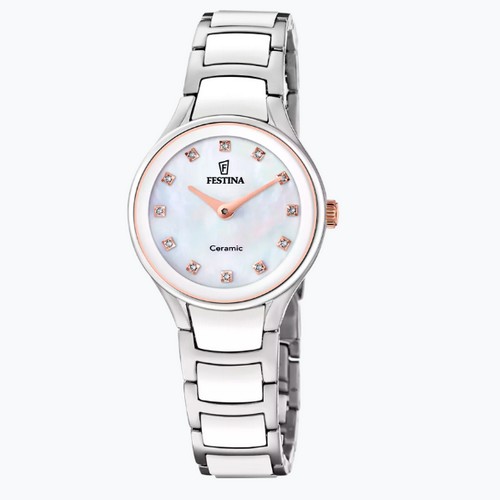 Montre femme Festina Céramique F20752/2 blanc nacré