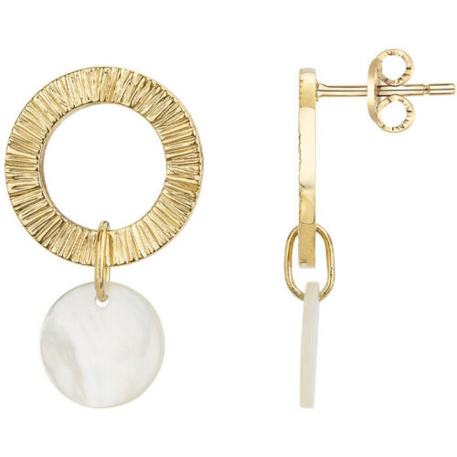 Boucles d'oreille acier Doré nacre 842.256