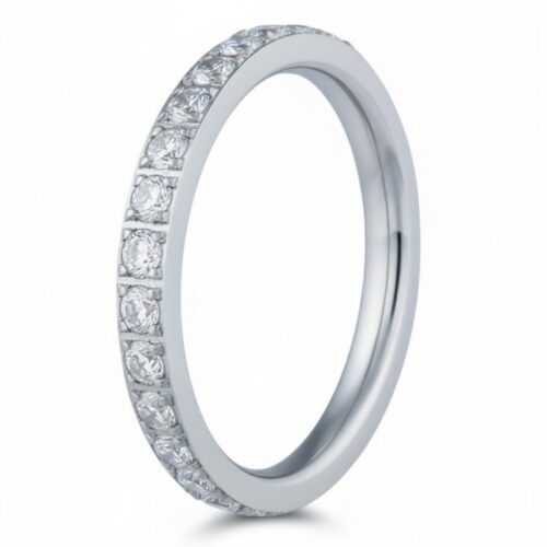 Bague Alliance Titane empierré 2.5mm