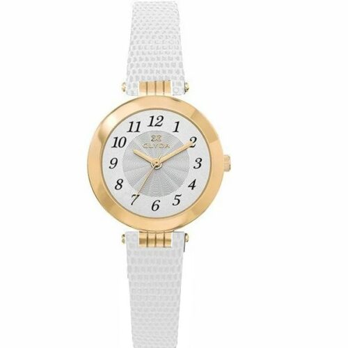 cla0755daw montre femme cuir blanc dorée tout chiffres