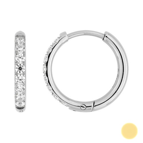 Boucles d'oreille acier doré Créole 16 mm