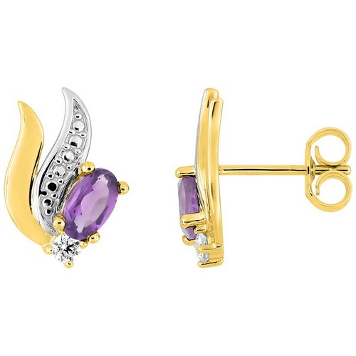 Boucles d'oreille Or 9K Améthyste 293062.A3